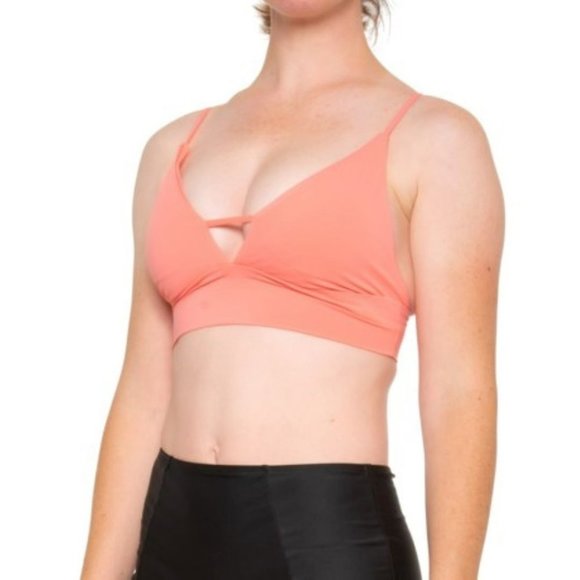 Billabong Other - Billabong Sol Searcher V-Neck Cami Bikini Top Size Large (12)/Peachy Pink NWT